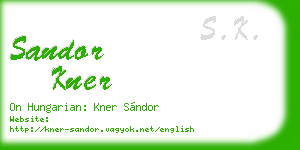 sandor kner business card